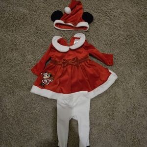 Disney Baby Santa Minnie Mouse Dress Set